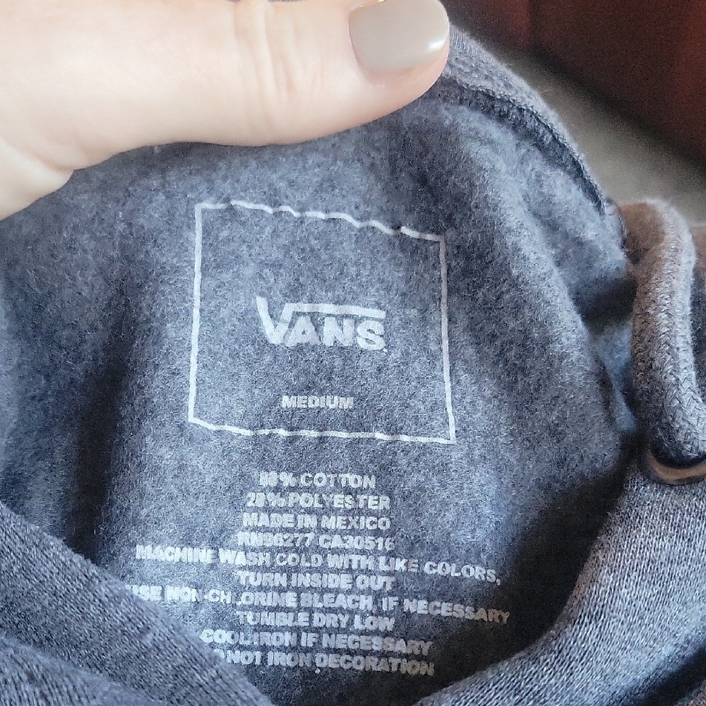 Vans Men's Charcoal Hoodie - Picture 4 of 4